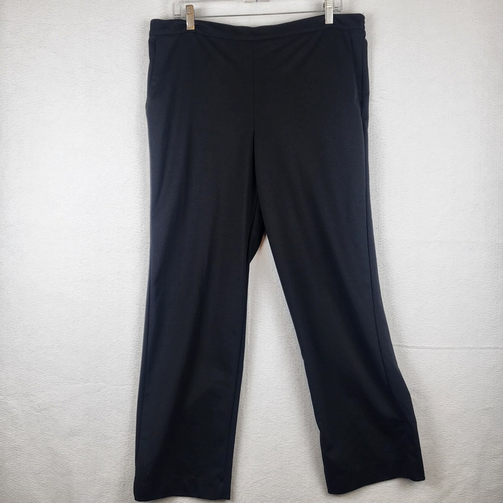 Alfred Dunner‎ Black Pull On Pants Elastic Waist Women's Size 14